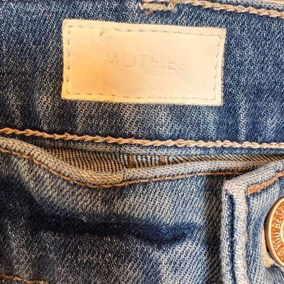 MOTHER Light Wash Distressed Stunner Ankle Step Fray Jeans Size 29 - Picture 5 of 14